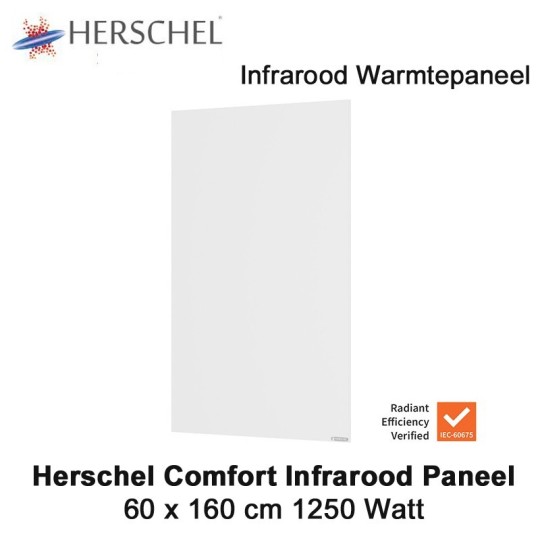 Herschel Comfort infrarood paneel 1250 Watt, 60 x 160 cm|Luchtreinigeronline