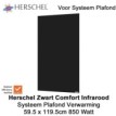 Herschel Comfort 850 Watt infrarood paneel zwart voor systeemplafond 59.5 x 119.5 cm|Luchtreinigeronline