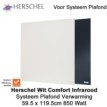 Herschel Comfort 850 Watt infrarood paneel wit voor systeemplafond 119.5 x 59.5 cm|Luchtreinigeronline