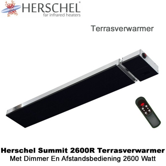 Herschel Summit 2600R terrasverwarmer met dimmer en afstandsbediening 2600 Watt|Luchtreinigeronline