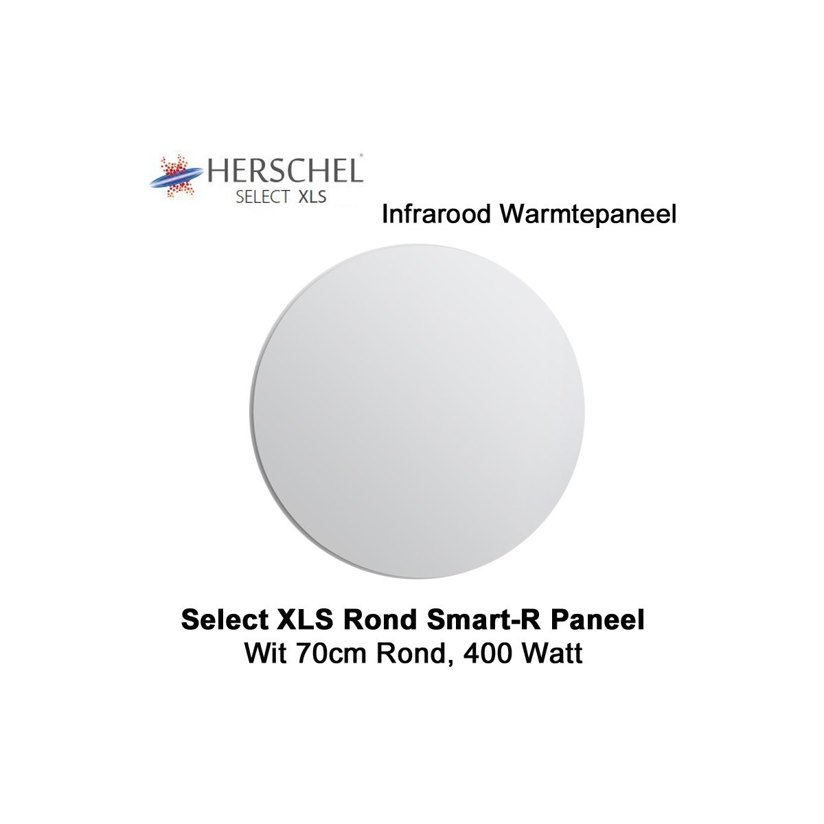 Herschel Select XLS Rond Infrarood Paneel Wit 400 Watt, 70 cm rond|Luchtreinigeronline