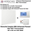 Herschel Inspire wit infrarood paneel met thermostaat, 420 Watt, 60 x 60 cm|Luchtreinigeronline