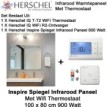Herschel Inspire spiegel infrarood paneel met thermostaat, 900 Watt, 100 x 80 cm|Luchtreinigeronline
