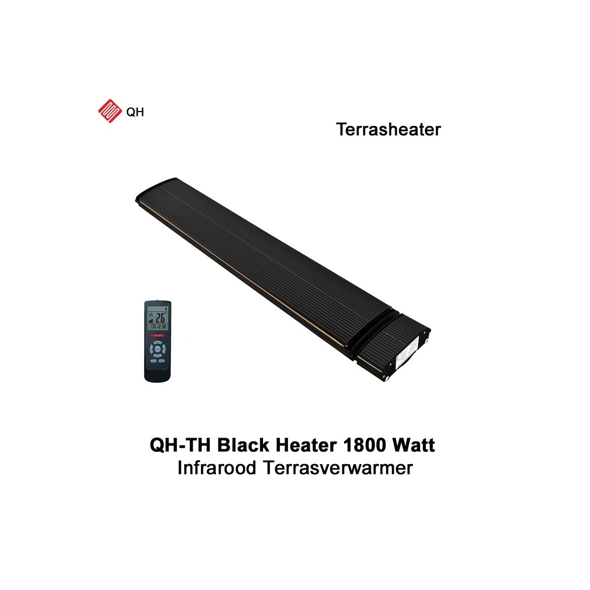 QH-TH Black Heater Infrarood Terrasverwarmer 1800 Watt|Luchtreinigeronline
