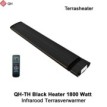 QH-TH Black Heater Infrarood Terrasverwarmer 1800 Watt|Luchtreinigeronline