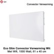 QH Eco Slim wit Convector Verwarming Wifi, 1000 Watt|Luchtreinigeronline
