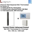Leranti Power 1200 Watt infrarood paneel met Optima W R2 Pro wifi thermostaat en ontvanger|Luchtreinigeronline