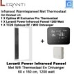 Leranti Power 1200 Watt infrarood paneel met Optima W Exclusive Pro wifi thermostaat en ontvanger|Luchtreinigeronline