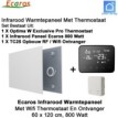 Ecaros Infrarood paneel 800 Watt 60 x 120 cm, met Optima W Exclusive Pro thermostaat en ontvanger|Luchtreinigeronline