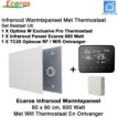 Ecaros Infrarood paneel 600 Watt 60 x 90 cm, met Optima W Exclusive Pro thermostaat en ontvanger|Luchtreinigeronline