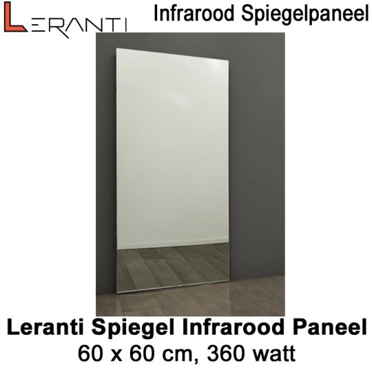 Leranti Spiegel 360 Watt infrarood paneel, 60 x 60 cm|Luchtreinigeronline