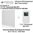 Herschel Select XLS Infrarood Paneel 1000 Watt, 60 x 155 cm met T-PL thermostaat|Luchtreinigeronline