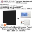Herschel Comfort 420 Watt infrarood paneel zwart voor systeemplafond met thermostaat|Luchtreinigeronline