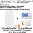 Herschel Comfort infrarood paneel 600 Watt 60 x 80 cm met thermostaat|Luchtreinigeronline