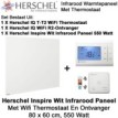 Herschel Inspire wit infrarood paneel met thermostaat, 550 Watt, 80 x 60 cm|Luchtreinigeronline