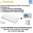 Ecosun Infrarood Paneel 600 Watt 120 x 60 cm, met Optima W R2 Pro thermostaat en ontvanger|Luchtreinigeronline