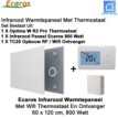 Ecaros Infrarood paneel 800 Watt 60 x 120 cm, met Optima W R2 Pro thermostaat en ontvanger|Luchtreinigeronline