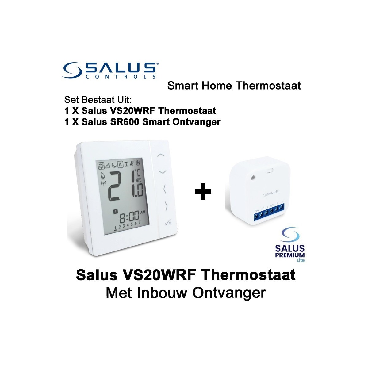 Salus VS20WRF Thermostaat met SR600 of SPE600 Ontvanger|Luchtreinigeronline