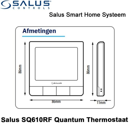 Salus Starterset UGE600 Home Gateway Met SQ610RF Quantum Thermostaat en SR600 of SPE600 Ontvanger|Luchtreinigeronline