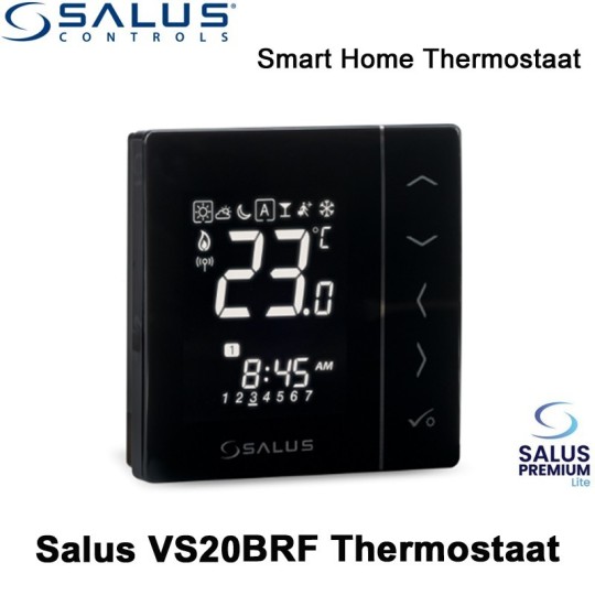 Salus VS20BRF Thermostaat Zwart|Luchtreinigeronline