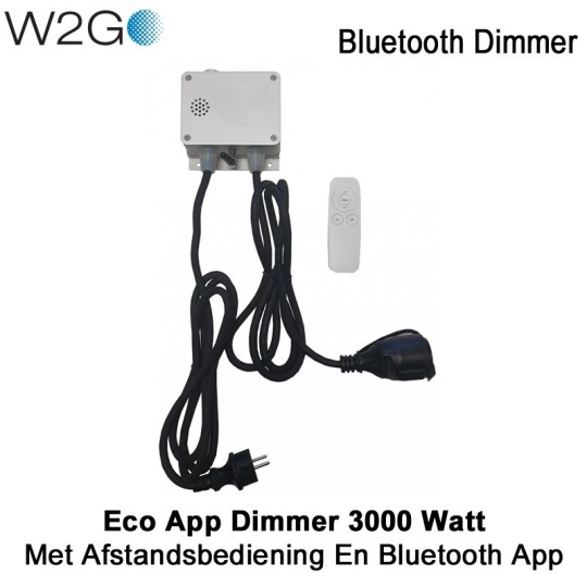 W2GO Dimmer 3000 Watt met Afstandsbediening en Bluetooth App|Luchtreinigeronline