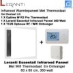 Leranti Essential 360 Watt infrarood paneel met optima r2 thermostaat en ontvanger, 60 x 60 cm|Luchtreinigeronline