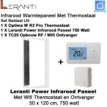 Leranti Power 750 Watt infrarood paneel met Optima W R2 Pro wifi thermostaat en ontvanger|Luchtreinigeronline