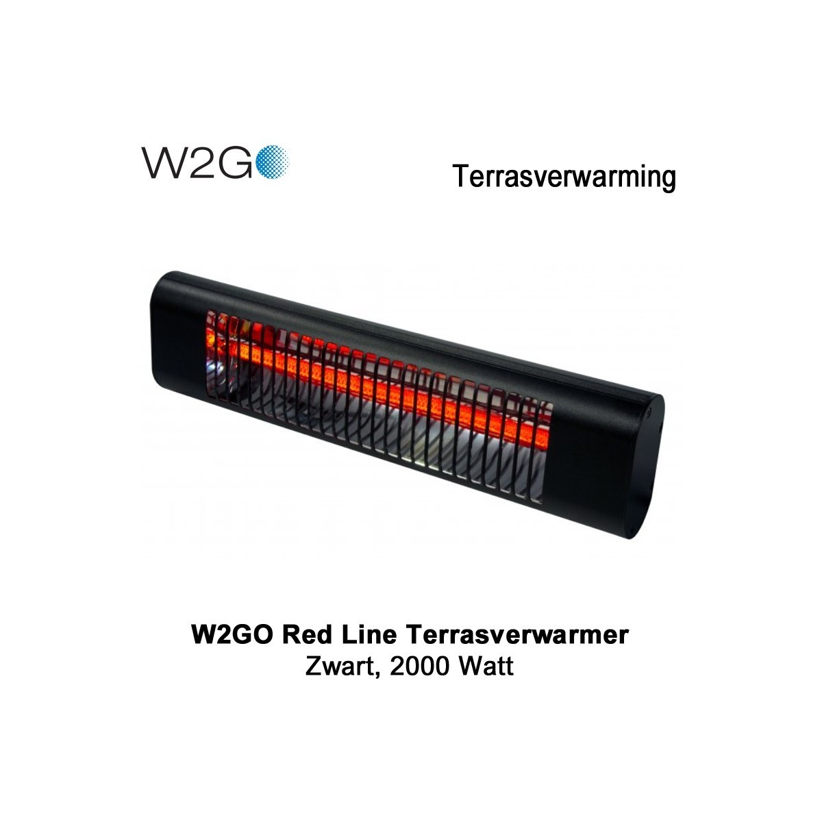 W2Go Red Line Terrasverwarmer 2000 watt|Luchtreinigeronline