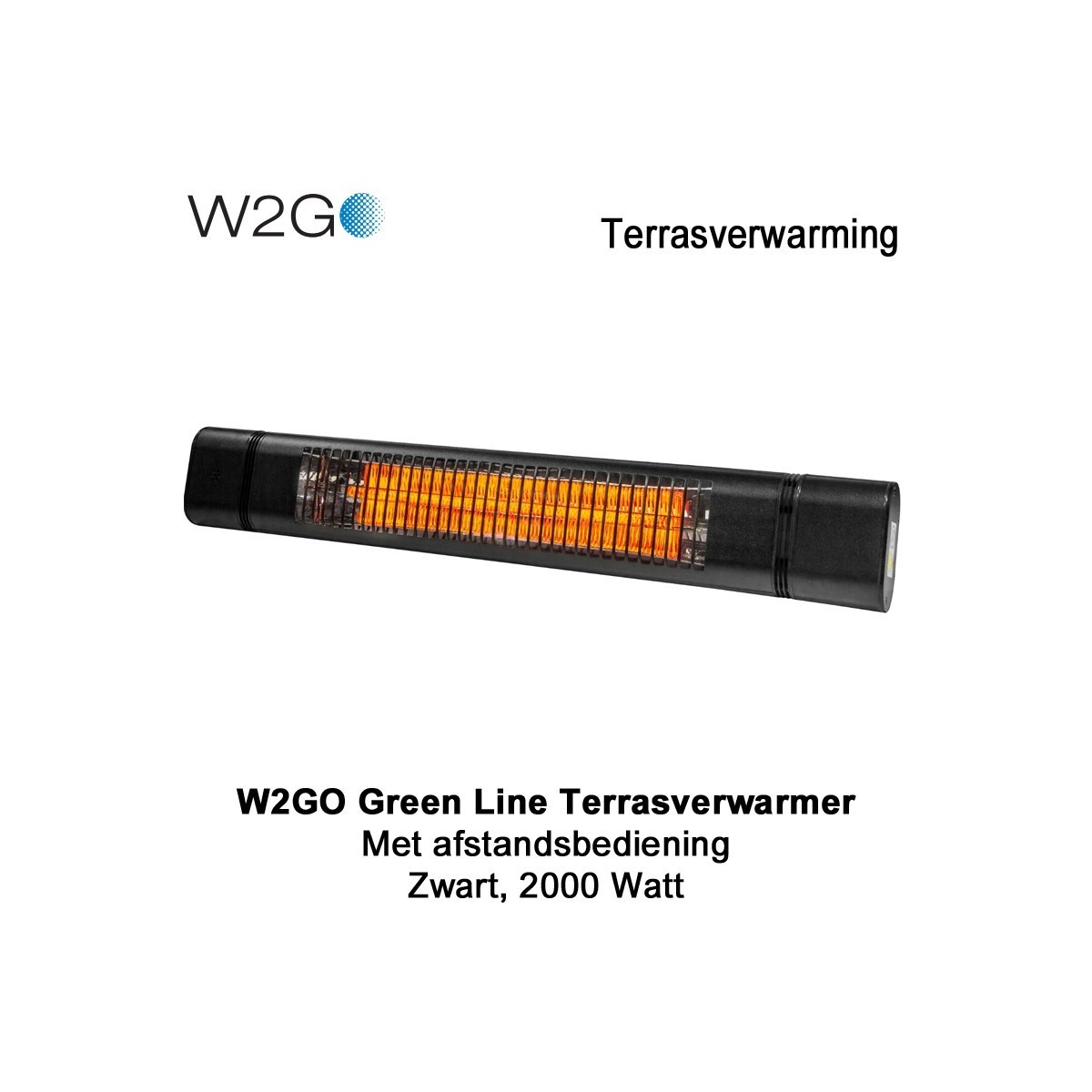 W2Go Green line Terrasverwarmer 2000 watt|Luchtreinigeronline