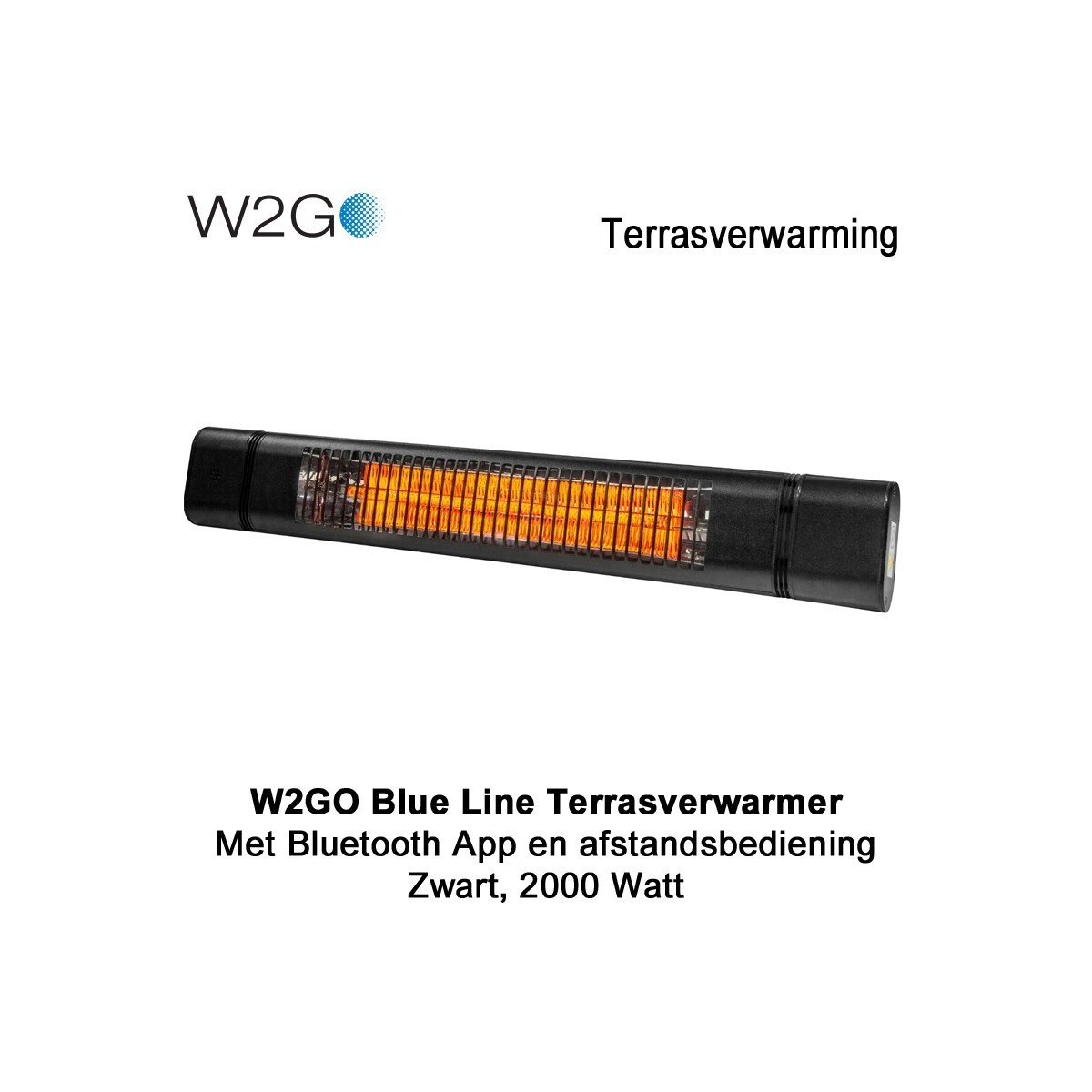 W2Go Blue Line Terrasverwarmer 2000 watt|Luchtreinigeronline