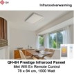 QH-6H Prestige 1500 Watt infraroodpaneel 78 x 64 cm met Wifi thermostaat|Luchtreinigeronline