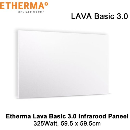 Etherma Lava Basic 3.0 infrarood paneel 325 Watt 59,5 x 59,5 cm|Luchtreinigeronline
