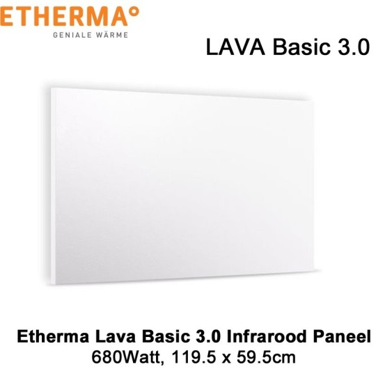 Etherma Lava Basic 3.0 infrarood paneel 680 Watt 120 x 60 cm|Luchtreinigeronline