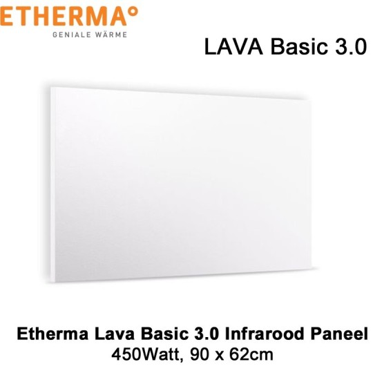 Etherma Lava Basic 3.0 infrarood paneel 450 Watt 90 x 62 cm|Luchtreinigeronline