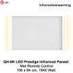 QH-6H LED Prestige Infraroodpaneel 1840 Watt met LED verlichting en thermostaat, 106 x 64 cm|Luchtreinigeronline
