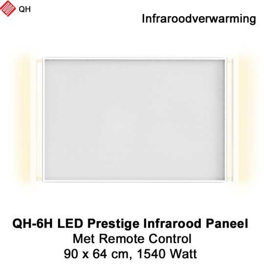 QH-6H LED Prestige Infraroodpaneel 1540 Watt met LED verlichting en thermostaat, 90 x 64 cm|Luchtreinigeronline