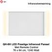 QH-6H LED Prestige Infraroodpaneel 1240 Watt met LED verlichting en thermostaat, 76 x 64 cm|Luchtreinigeronline